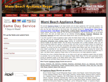 Tablet Screenshot of miamibeachappliancerepair.net